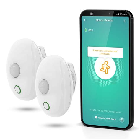 Ecoey Motion Sensor Wifi Wireless Motion Detector Battery Include ...