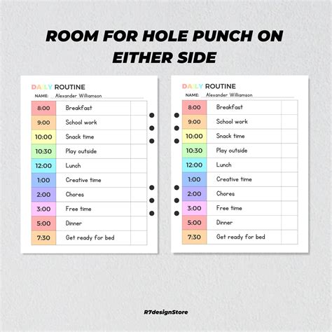 Buy Kids Daily Routine Printable Chart Daily Children Online in India ...