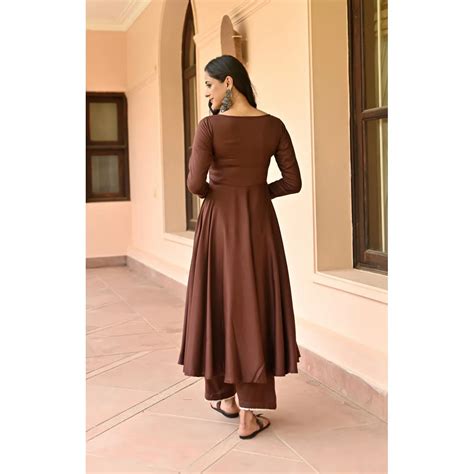 Tahira Brown Gher Set – Kameez.co