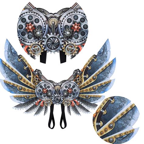Halloween Wings Cyber Vintage Gift Accessories Steampunk Gear Cosplay ...