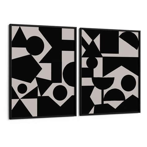 Monochrome Abstract Painting - Suspect Set of 2 Posters – Nook At You