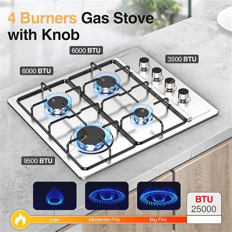 VBGK Gas Cooktop 4 Burner, NG/LPG Dual Fuel India | Ubuy