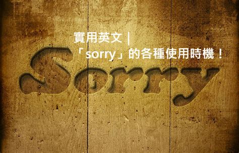 【Sorry 用法】英文「sorry」的各種使用時機！ – 全民學英文