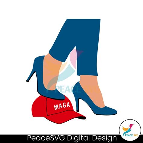 Heels Stepping On Red MAGA Hat SVG Digital Download | Peace SVG