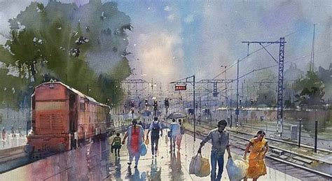 The Ticket Examiner Who Paints Beautiful Images Of The Indian Railways ...