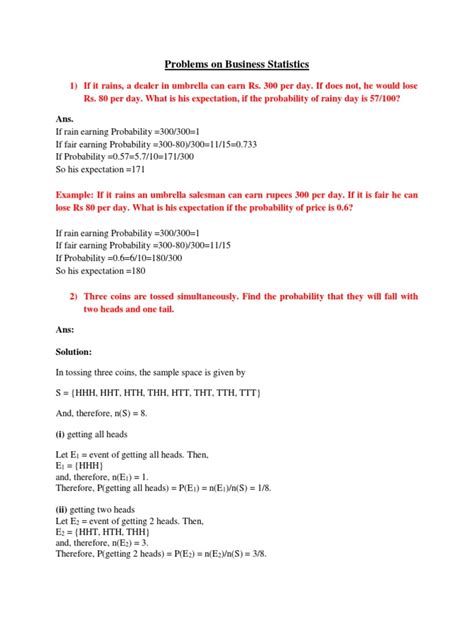 Statistics Math Problems 的图像结果