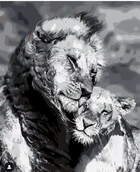 LION DIY Acrylic Painting by Numbers Kit on Canvas… - TULIP N TURTLE ...