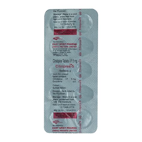 Clinipres 5 Tablet | Uses, Side Effects, Price | Apollo Pharmacy