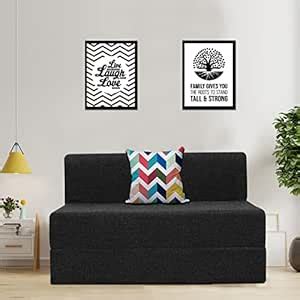 TRENDY VIBES Sofa Cum Bed 1 - Seater, 3' X 6' Feet - with 1 Printed ...
