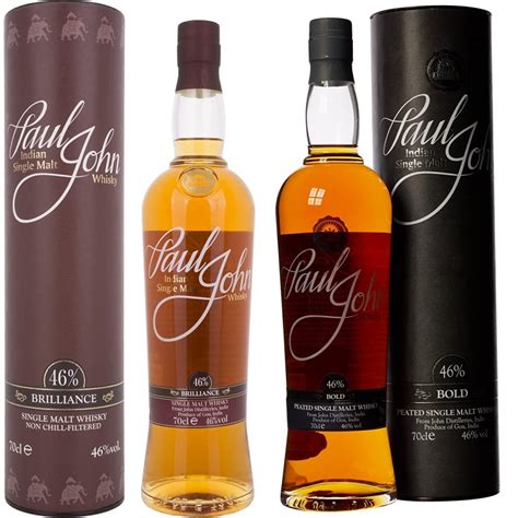 Buy Paul JohnBrilliance Indian Single Malt Whisky 70 cl & Bold Indian ...