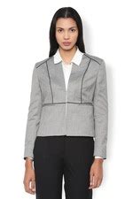 Buy Women Grey Textured Blazer Online - 457617 | Van Heusen