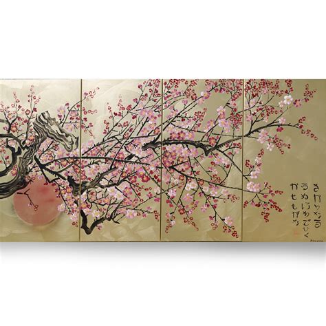 Large japanese paintings - cherry blossom - Japanese style painting ...