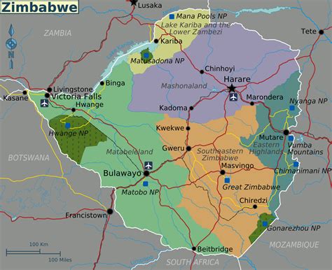 Zimbabwe Maps | Printable Maps of Zimbabwe for Download
