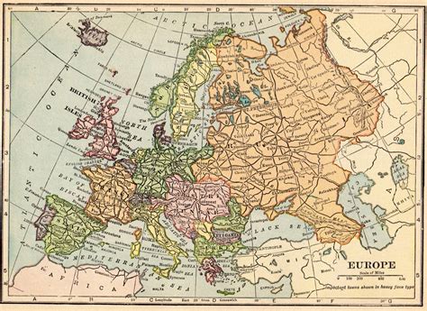 1910 Antique EUROPE Map Vintage Map of EUROPE Gallery Wall Art - Etsy | Europe map, Map, Vintage map
