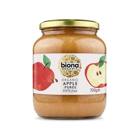 Buy Biona Apple Puree 700g, Pack of 6 - Made from 100% Apples - No ...