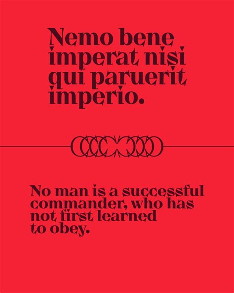 Ella Caldwell | Latin Maxim 2: "Nemo bene imperat nisi qui paruerit ...