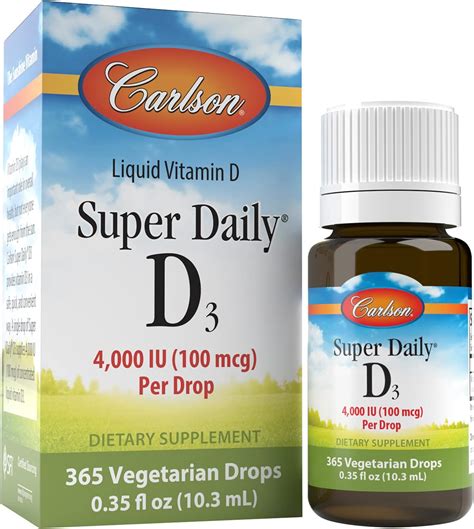 Amazon.com: Carlson - Baby's Super Daily D3, Baby Vitamin D Drops, 400 ...