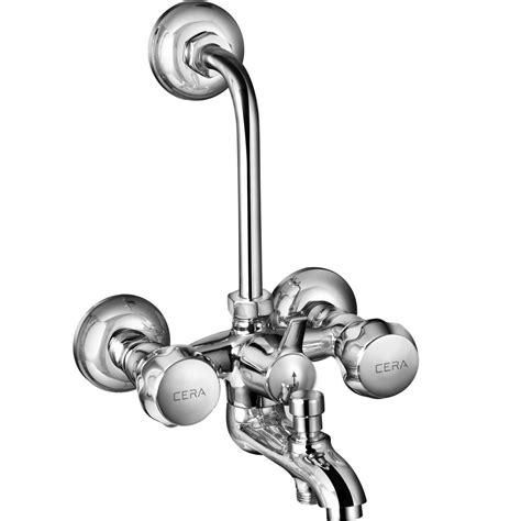 Cera Ocean Half Turn Fittings Wall Mixer (3-In-1) (Chrome Finish ...