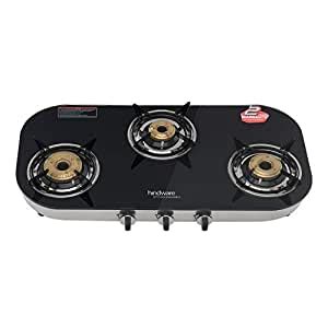 Hindware Franco 3B - 3 Brass Burner Gas Stove (Black) : Amazon.in: Home ...
