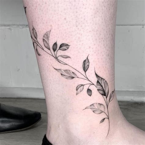 #Tattoos,Leaf Vine Tattoo On The Leg Jasmine Flower Tattoos, Rose Vine Tattoos, Up Tattoos ...