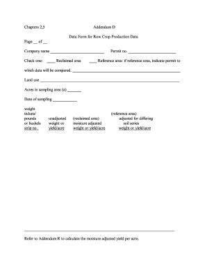 Data Form for Row Crop Production Data - Fill and Sign Printable ...