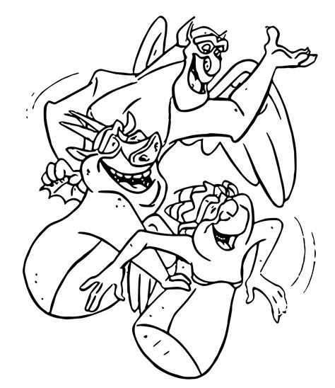 The Hunchback Of Notre Dame Gargoyles Coloring Page - Wecoloringpage.com