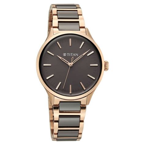 Buy Online Titan Work Essentials Quartz Analog Brown Dial Two Toned ...