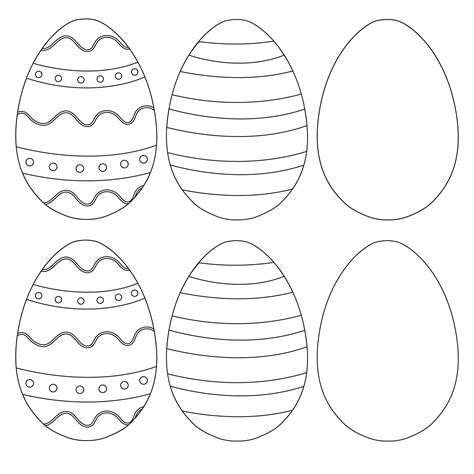 Easter Egg Plain - 12 Free PDF Printables | Printablee