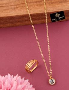 Jewel WORLD Alloy Gold-plated Gold Jewellery Set Price in India - Buy ...