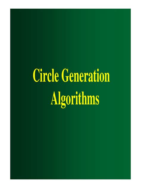 Image result for Circle Algorithm Explanation