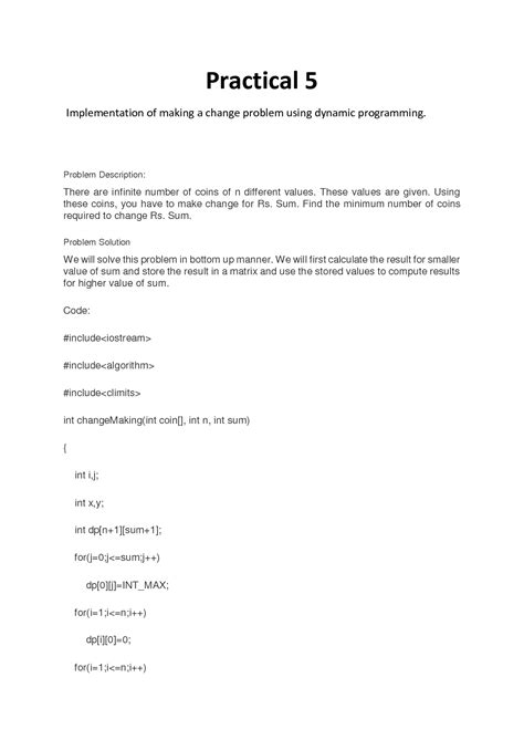 Making Change Using Dynamic Programming 的图像结果