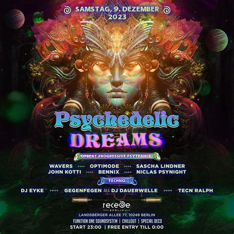 Psy Dreams - FREE ENTY UNTIL 0:00, Recede Club Berlin, 9 December 2023 ...