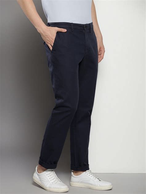 Buy Tommy Hilfiger Mens Navy Blue Colour Trouser Online