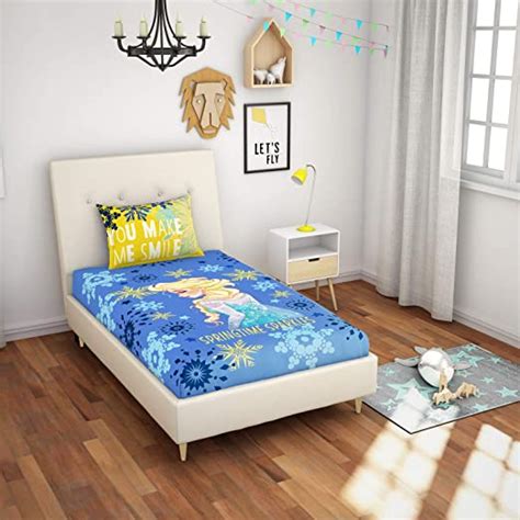 Spaces Disney Frozen 100% Cotton Single Bedsheet with 1 Pillow Cover ...