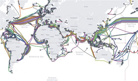 El mapa 3D que muestra los 436 cables submarinos que dotan de internet ...