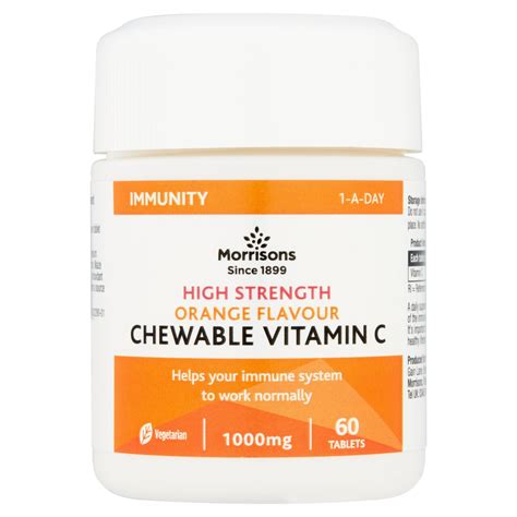 Orange Flavour Chewable Vitamin C 1000 Mg | British Chemist