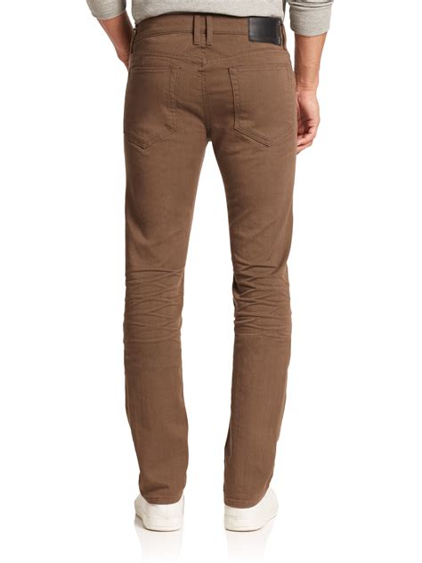 Mens Dark Brown Denim Jeans at Douglas Wilder blog
