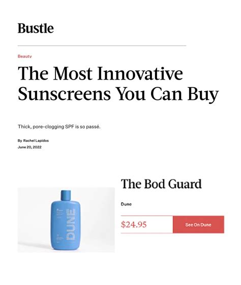 BUSTLE – Dune Suncare