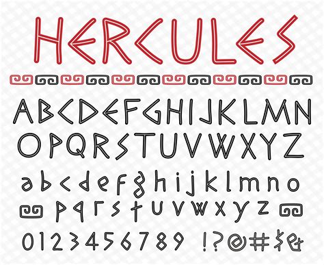 Greek Font Hercules Font Ancient Greek Font Hercules Svg Greek Font ...