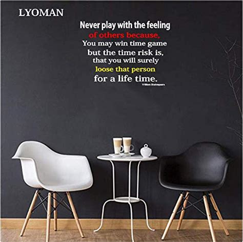 Buy LYOMAN® Never Play With The Feeling For A Life Time. Motivational ...