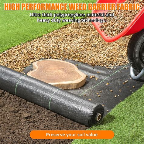 Towallmark Weed Barrier Landscape Fabric 5FTx300FT, Heavy Duty 4.1O ...