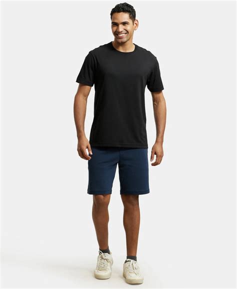 Buy Super Combed Cotton Rich Straight Fit Shorts with Zipper Pockets ...