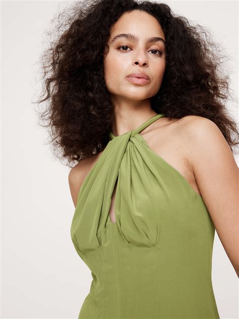 Halter Maxi Dress Green