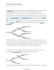 Extensive Form Game Theory 的图像结果