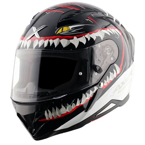 Axor Shark Hunter Helmet - Black White – Motorizzr