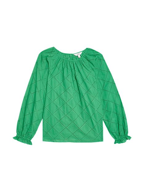 Buy Pure Cotton Broderie Blouse at Marks & Spencer