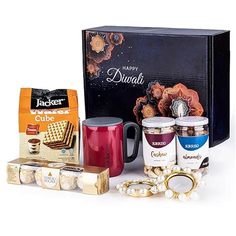 The Gift Tree Diwali Gift Hamper, Diwali Travel Mug And Dry Fruits ...