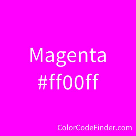 Magenta Color Code is #ff00ff
