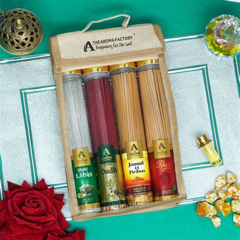The Aroma Factory Incense Sticks (Oudh, Loban, Attar Jannat ul Firdaus ...