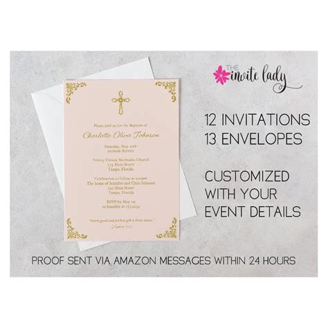 Baptism Invitations Confirmation Invites Graduation India | Ubuy